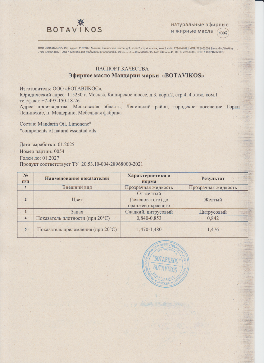 Паспорт №012025